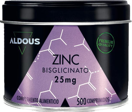 Zinc Bisglicinato 25 mg · Aldous · 500 comprimidos