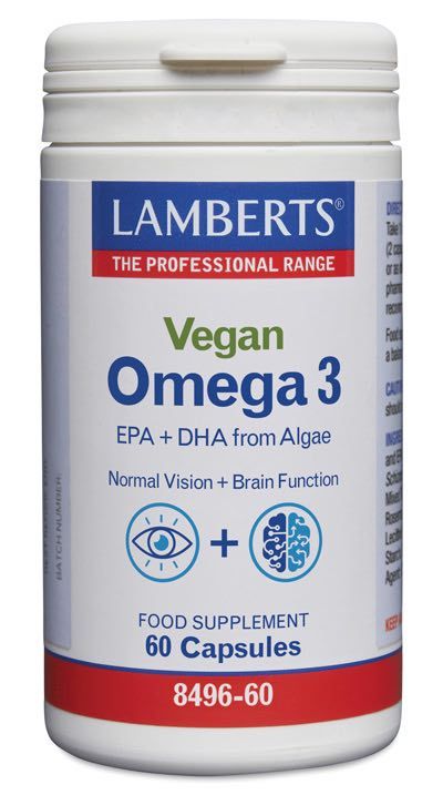 Omega 3 Vegan · Lamberts · 60 cápsulas