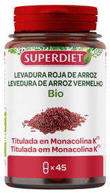 Levadura de Arroz Rojo BIO · Superdiet · 45 cápsulas