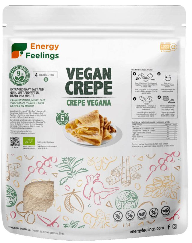 Crepe Vegana · Energy Feelings · 500 gramos