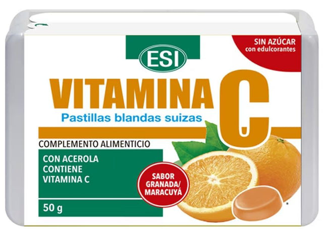 Pastillas Blandas Suizas Vitamina C · ESI · 50 gramos