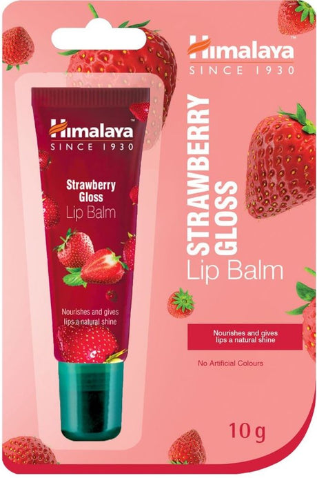 Bálsamo Labial con Brillo de Fresa · Himalaya · 10 gramos