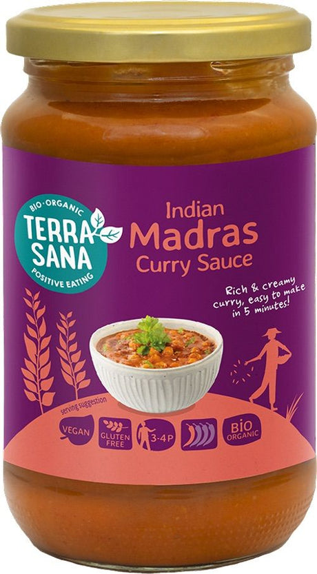 Salsa de Curry India Madras · Terrasana · 350 gramos