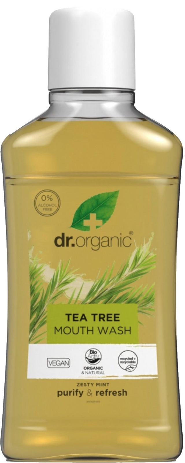 Enjuague Bucal Árbol de Té · Dr Organic · 500 ml