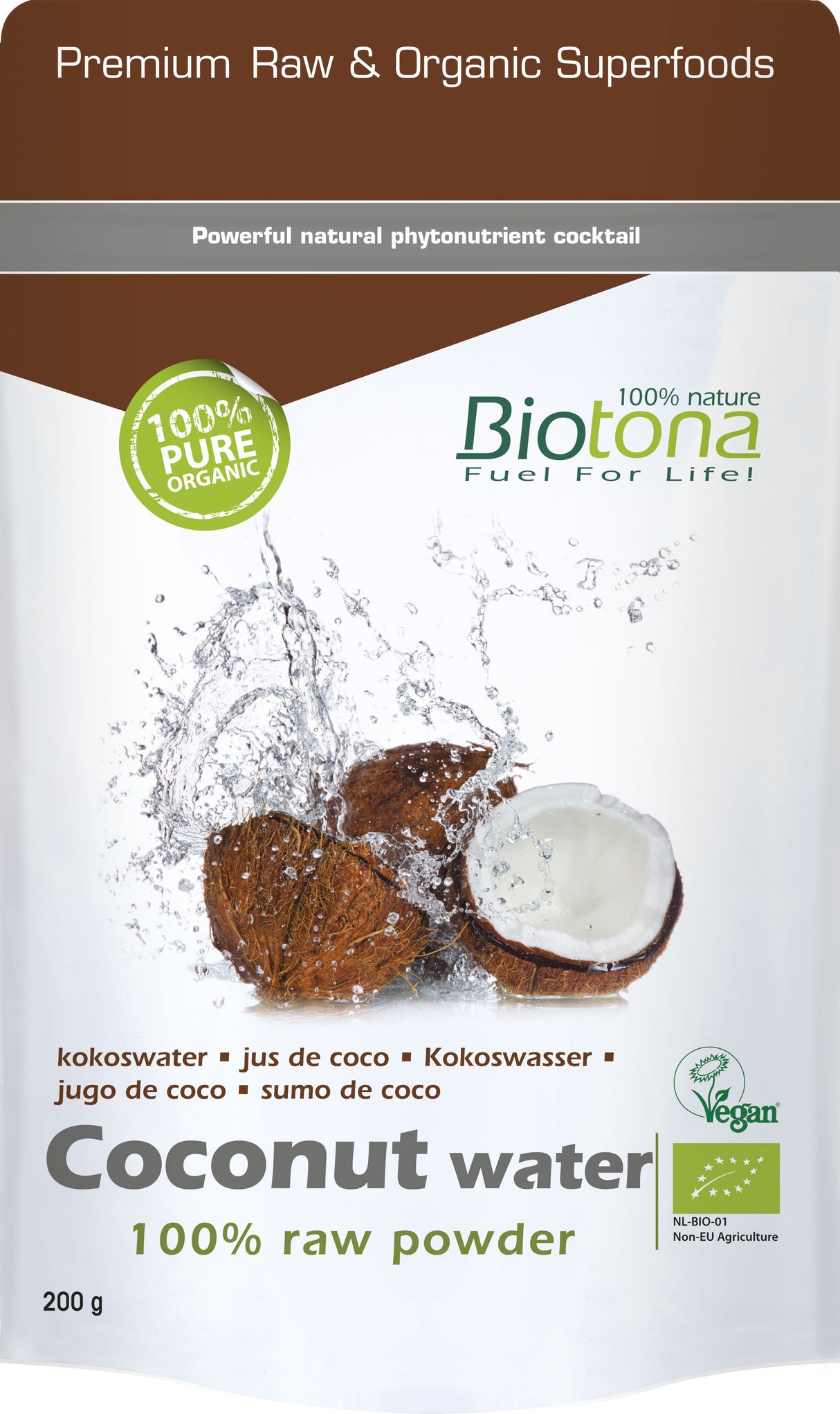 Coconut Water · Biotona · 200 gramos