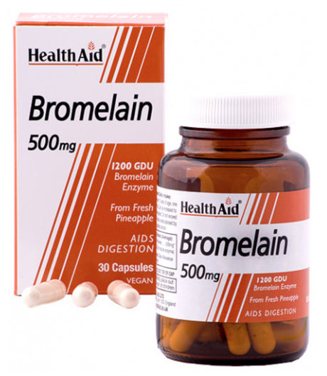 Bromelina 500 mg · Health Aid · 30 cápsulas