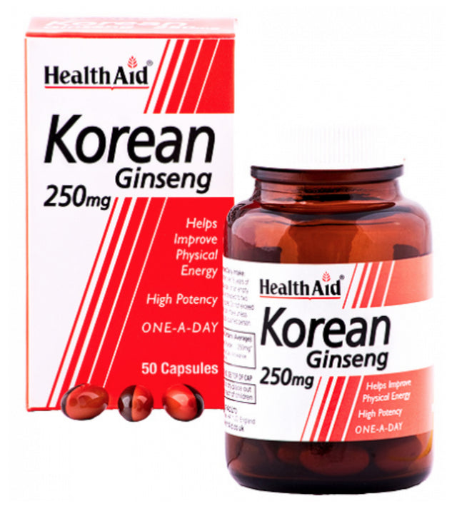 Ginseng Coreano · Health Aid · 50 cápsulas