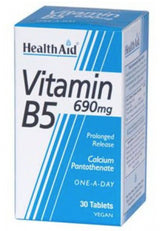 Vitamina B5 (Pantotenato cálcico) · Health Aid · 30 comprimidos