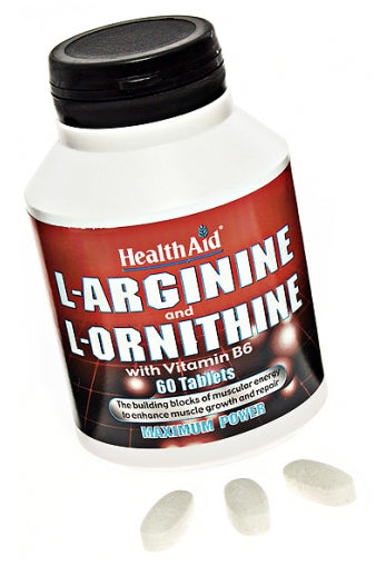 L-Arginina/L-Ornitina 600 mg/300 mg · Health Aid · 60 comprimidos