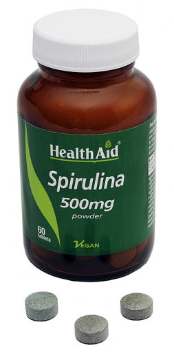 Espirulina 500 mg · Health Aid · 60 comprimidos