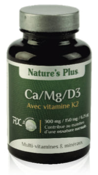 Ca/Mg/D3 + K2 · Nature's Plus · 30 comprimidos