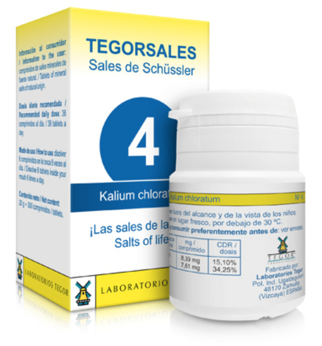 Tegorsales nº 4 Kalium chloratum · Tegor · 20 gramos