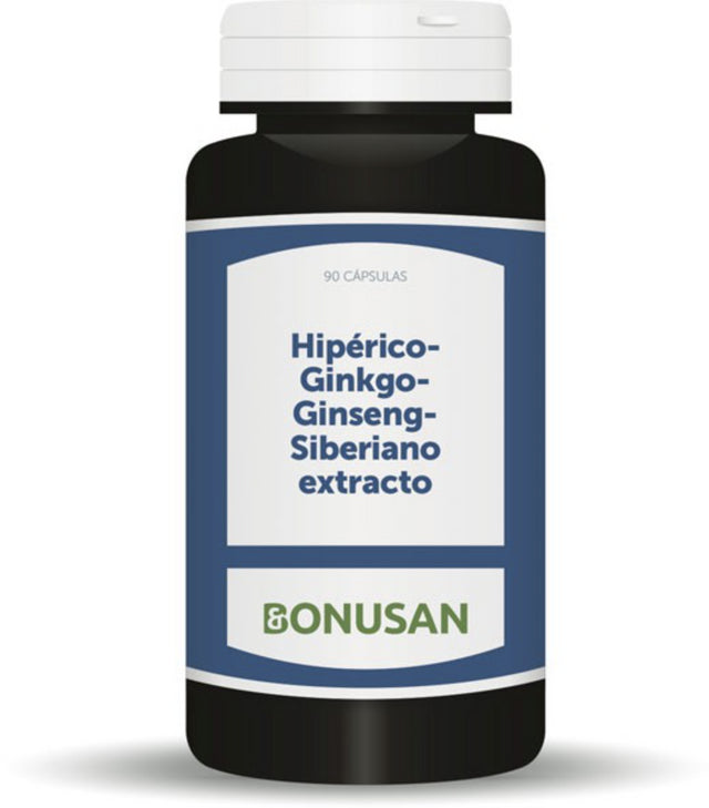 Hipérico-Ginkgo-Ginseng · Bonusan · 90 cápsulas