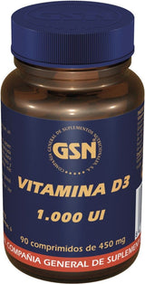 Vitamina D3 1.000 UI · GSN · 90 comprimidos