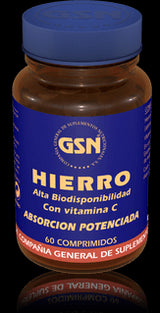 Hierro Bisglicinato + Vitamina C · GSN · 60 comprimidos