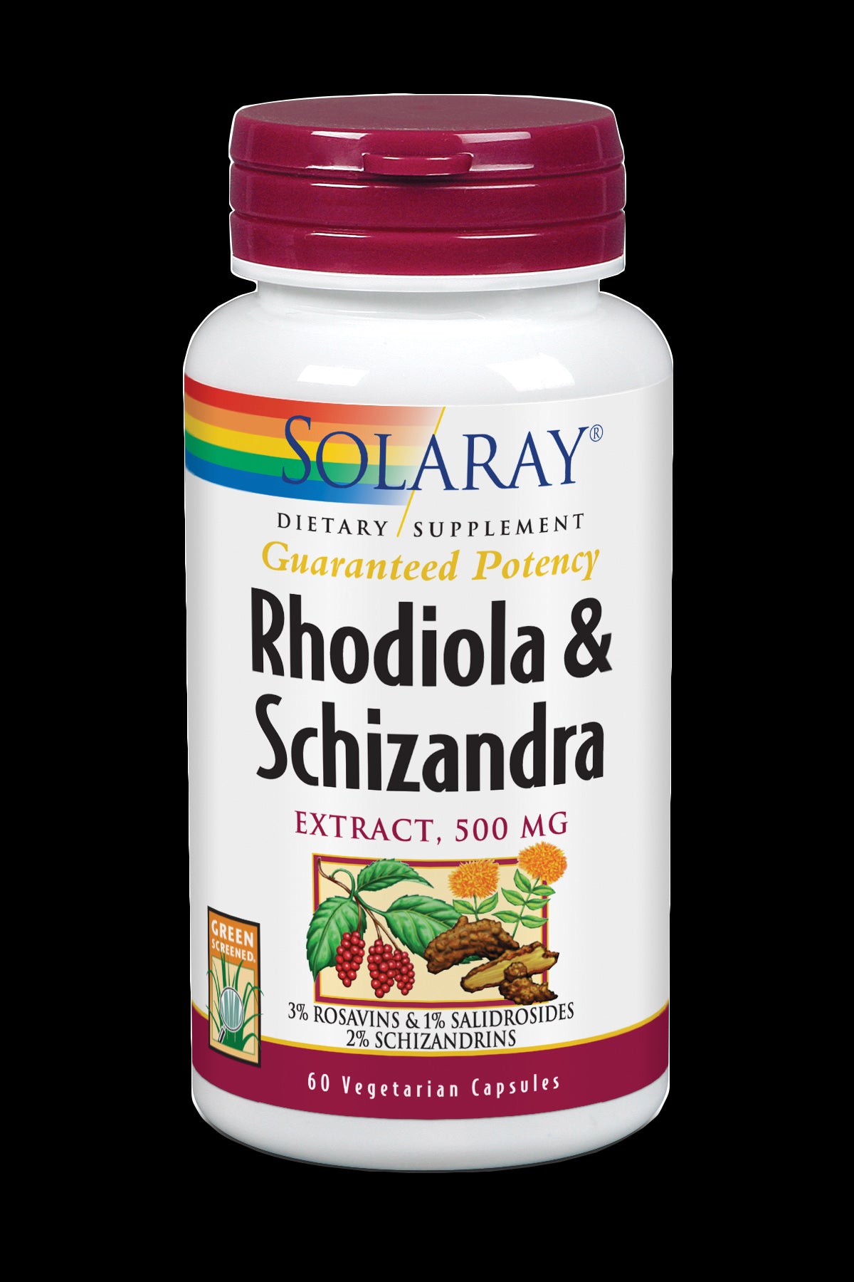 Rhodiola & Schizandra · Solaray · 60 cápsulas