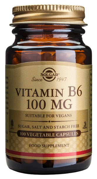 Vitamina B6 100 mg · Solgar · 100 cápsulas