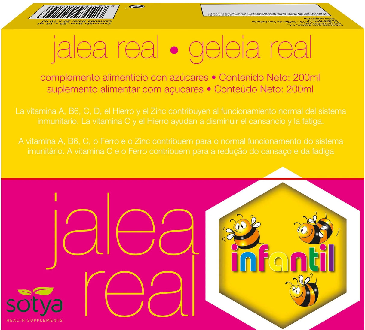 Jalea Real Vital Infantil · Sotya · 20 ampollas