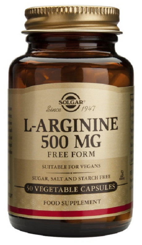 L-Arginina 500 mg · Solgar · 50 cápsulas