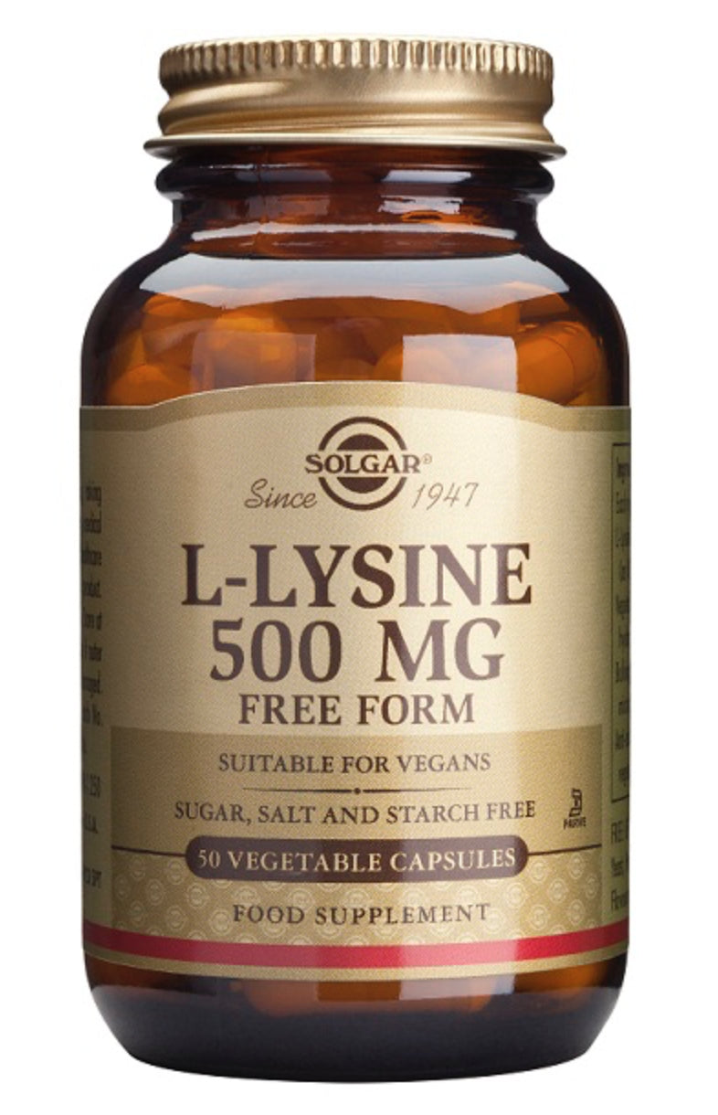 L-Lisina 500 mg · Solgar · 50 cápsulas