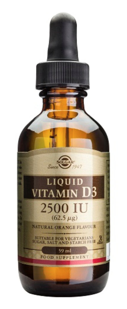 Vitamina D3 Líquida 2500 UI · Solgar · 59 ml