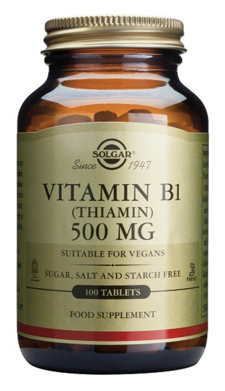 Vitamina B1 500 mg (Tiamina) · Solgar · 100 comprimidos