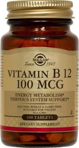 Vitamina B12 100 mcg · Solgar · 100 comprimidos