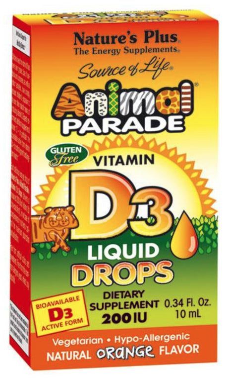 Animal Parade Vitamina D3 Gotas · Nature's Plus · 10 ml