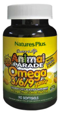 Animal Parade Omega 3-6-9 Junior · Nature's Plus · 90 perlas