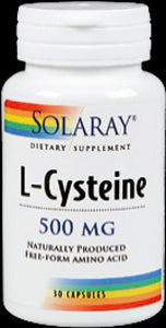 L-Cisteina 500 mg · Solaray · 30 cápsulas