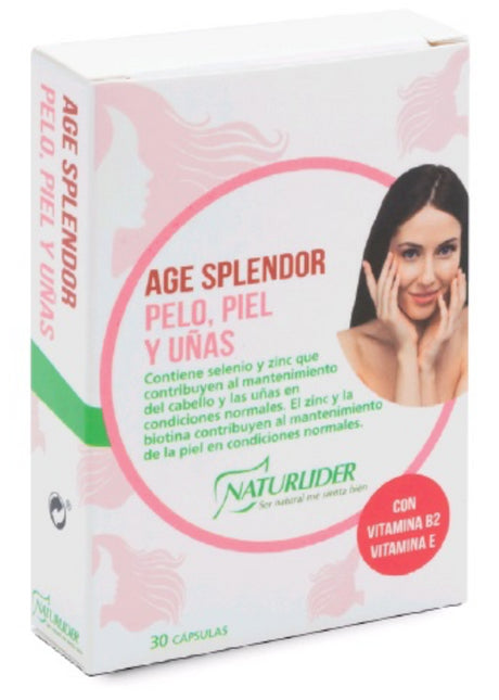 Age Splendor Pelo, Piel y Uñas · Naturlider · 30 cápsulas