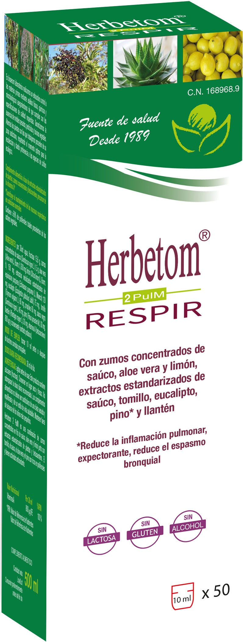 Herbetom 2 Pulm Respir · Bioserum · 500 ml