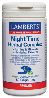 Night Time Herbal Complex · Lamberts · 60 cápsulas