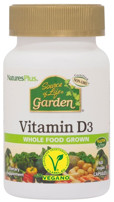 Vitamina D3 Garden · Nature's Plus · 60 cápsulas